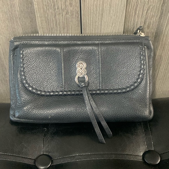 Brighton Black Leather Small Purse or Snap Clutch Without Shoulder Strap - Picture 1 of 13